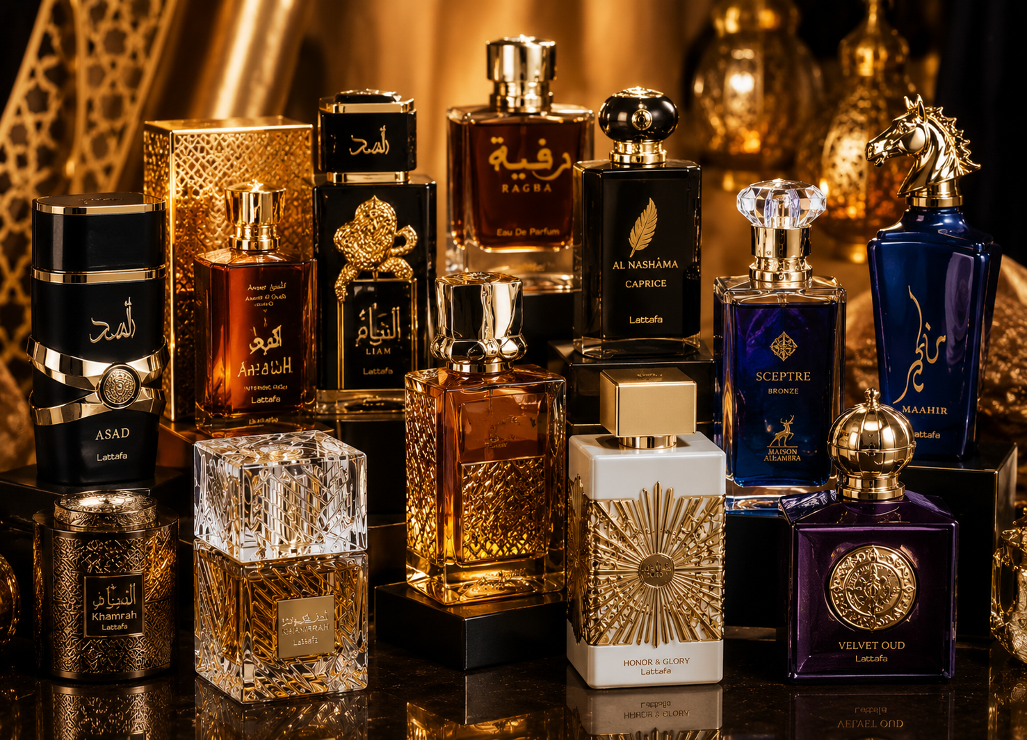 Coleção de perfumes árabes